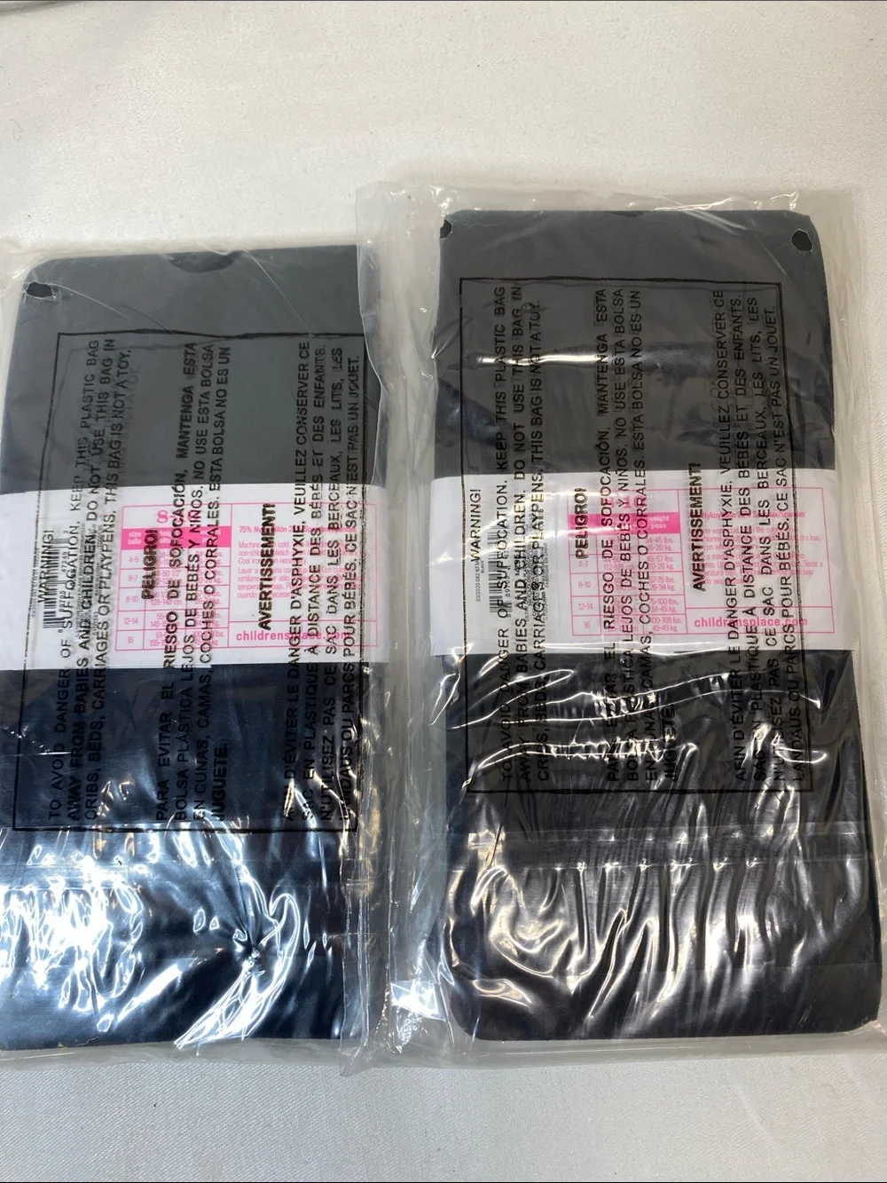The Children's Place Tights Girls‎ Size 8-10 Black Gray Lot Of 4 New